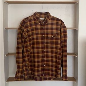 Far Afield - Plaid Button Shirt - Orange - LG-XL